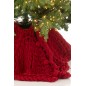 Gonna per albero di Natale in maglia di poliestere rosso D.90 cm Gonna per albero di Natale in maglia di poliestere rosso D.90 cm