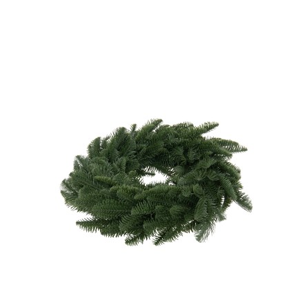 Corona artificial de plástico verde oscuro D.40 cm