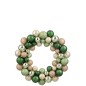 Couronne de boules de Noël en plastique vert D.35 cm Couronne de boules de Noël en plastique vert D.35 cm