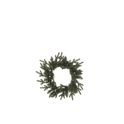 Corona artificial de 20 leds metálicos verdes D.40 cm