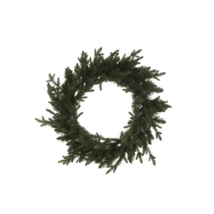 Corona artificial de 20 leds metálicos verdes D.60 cm
