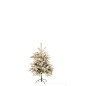 Árbol de Navidad artificial cubierto de nieve con 120 LED verdes de plástico H.120 cm