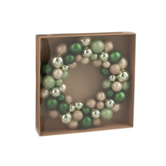 Guirnalda de bolas de plástico verdes D.35 cm