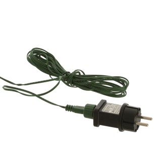 Corona artificial de 20 leds metálicos verdes D.40 cm