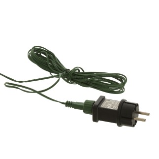 Couronne artificielle de 20 leds en métal vert D.60 cm