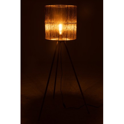 Lámpara de pie metálica industrial 136x74 cm.