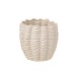 Portavasi in ceramica beige 21x21x21 cm Portavasi in ceramica beige 21x21x21 cm
