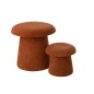 Set di 2 sgabelli a fungo in legno marrone H.60 e 37,5 cm Set di 2 sgabelli a fungo in legno marrone H.60 e 37,5 cm