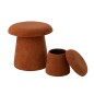 Set di 2 sgabelli a fungo in legno marrone H.60 e 37,5 cm Set di 2 sgabelli a fungo in legno marrone H.60 e 37,5 cm