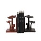Set de 2 serre-livres champignon en polyrésine marron 30.5x27x4.5 cm Set de 2 serre-livres champignon en polyrésine marron 30.5x27x4.5 cm