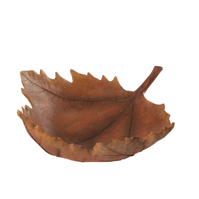 Bandeja decorativa de hojas en poliresina naranja oscuro 41,5x36x17 cm Bandeja decorativa de hojas en poliresina naranja oscuro 41,5x36x17 cm