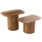 Ensemble de 2 tables d'appoint en bois d'acacia H.37 et 47 cm Ensemble de 2 tables d'appoint en bois d'acacia H.37 et 47 cm