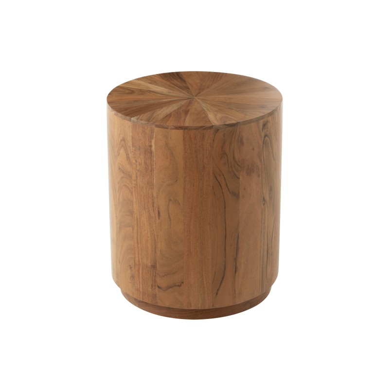 Table d'appoint ronde en bois d'acacia marron 45x45x55 cm Table d'appoint ronde en bois d'acacia marron 45x45x55 cm