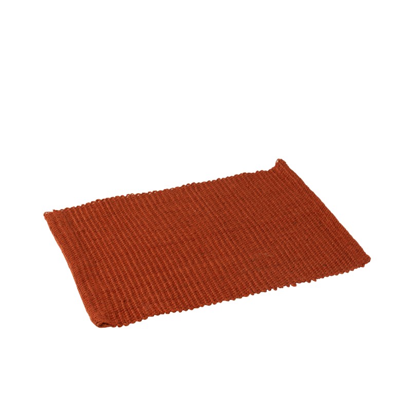 Jogo de mesa retangular em juta laranja 47x33 cm Jogo de mesa retangular em juta laranja 47x33 cm