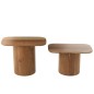 Ensemble de 2 tables d'appoint en bois d'acacia H.37 et 47 cm Ensemble de 2 tables d'appoint en bois d'acacia H.37 et 47 cm