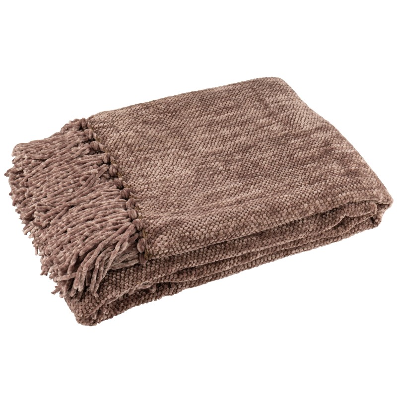 Couverture en polyester marron foncé 130x170 cm