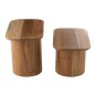 Set di 2 tavolini in legno di acacia H.37 e 47 cm Set di 2 tavolini in legno di acacia H.37 e 47 cm