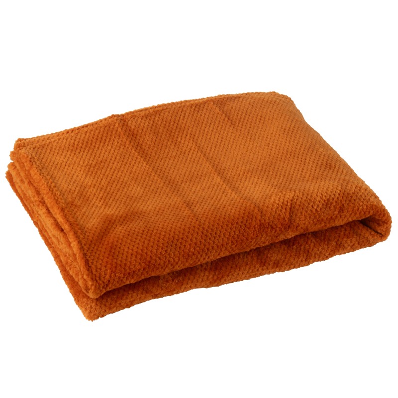 Couverture douillette en polyester orange 130x170 cm