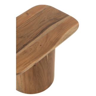 Ensemble de 2 tables d'appoint en bois d'acacia H.37 et 47 cm