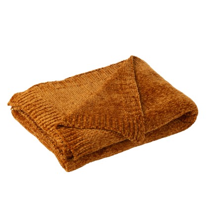 Couverture en polyester rouille 130x170 cm