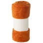 Couverture douillette en polyester orange 130x170 cm