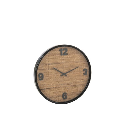 Reloj de pared de madera marrón D.60 cm