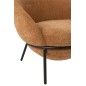 Poltrona de sala e apoio para os pés em tecido castanho 72x75x70 cm Poltrona de sala e apoio para os pés em tecido castanho 72x75x70 cm