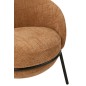 Fauteuil de salon et repose-pieds en tissu marron 72x75x70 cm Fauteuil de salon et repose-pieds en tissu marron 72x75x70 cm