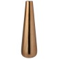 Gran jarrón de suelo de aluminio dorado 17x17x60 cm Gran jarrón de suelo de aluminio dorado 17x17x60 cm