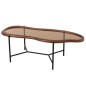 Table basse irrégulière en verre multicolore 118x48x40 cm