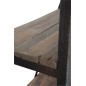 Scaffale con cassetti in legno e metallo naturale 160x45x243cm Scaffale con cassetti in legno e metallo naturale 160x45x243cm