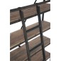 Scaffale con cassetti in legno e metallo naturale 160x45x243cm Scaffale con cassetti in legno e metallo naturale 160x45x243cm