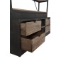 Scaffale con cassetti in legno e metallo naturale 160x45x243cm Scaffale con cassetti in legno e metallo naturale 160x45x243cm