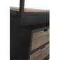 Scaffale con cassetti in legno e metallo naturale 160x45x243cm Scaffale con cassetti in legno e metallo naturale 160x45x243cm