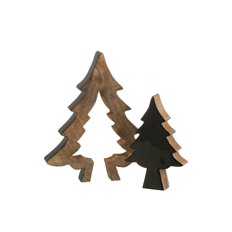 Puzzle de árbol de Navidad de madera negra 30x26x3,5cm