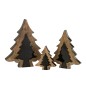 Puzzle de árbol de Navidad de madera negra 30x26x3,5cm