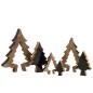 Puzzle de árbol de Navidad de madera negra 30x26x3,5cm