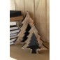 Puzzle de árbol de Navidad de madera negra 30x26x3,5cm