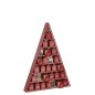 Albero calendario dell'Avvento in compensato rosso 32x5,5x45 cm Albero calendario dell'Avvento in compensato rosso 32x5,5x45 cm