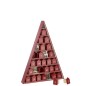 Albero calendario dell'Avvento in compensato rosso 32x5,5x45 cm Albero calendario dell'Avvento in compensato rosso 32x5,5x45 cm