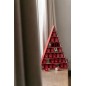 Albero calendario dell'Avvento in compensato rosso 32x5,5x45 cm Albero calendario dell'Avvento in compensato rosso 32x5,5x45 cm