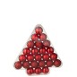Boite de 24 boules de Noël en plastique rouge D.4 cm Boite de 24 boules de Noël en plastique rouge D.4 cm