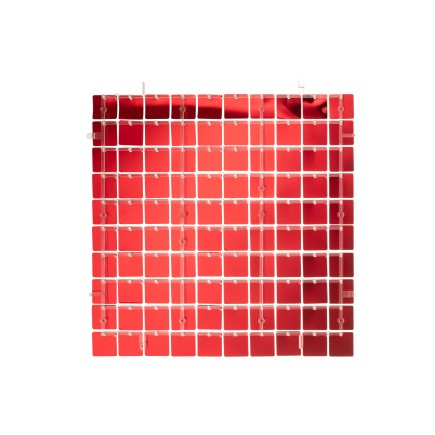 Panneau carré en plastique rouge 30x30 cm