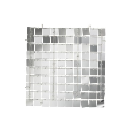 Panneau carré en plastique argenté 30x30 cm