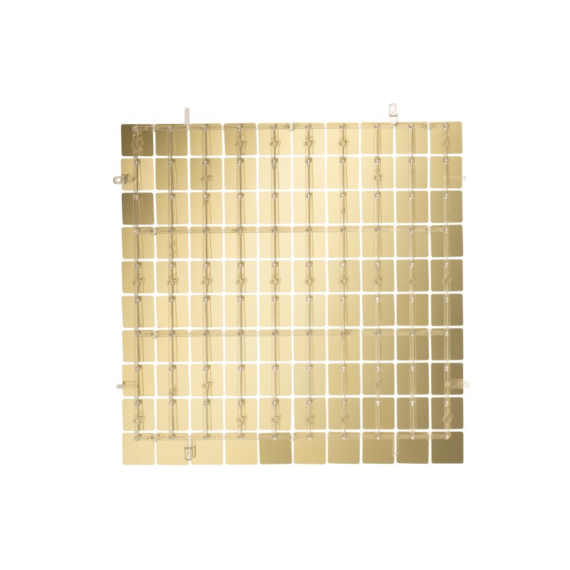 Panneau carré en plastique doré 30x30 cm