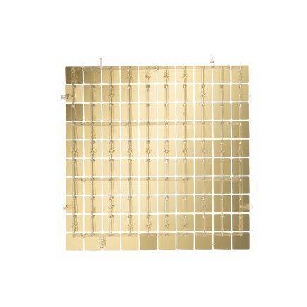 Panneau carré en plastique doré 30x30 cm