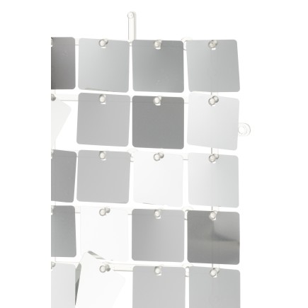 Panneau carré en plastique argenté 30x30 cm