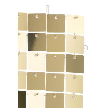 Panneau carré en plastique doré 30x30 cm