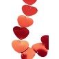 Guirnalda de corazones de plástico rojo L.7 m Guirnalda de corazones de plástico rojo L.7 m