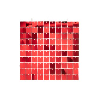 Pannello quadrato in plastica rossa 30x30 cm